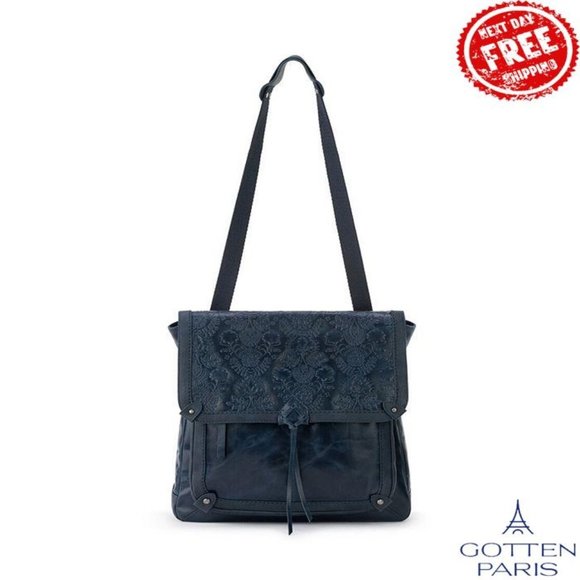 The Sak Women\'s Ventura Leather Convertible Backpack Indigo Floral Emboss Women main image 6